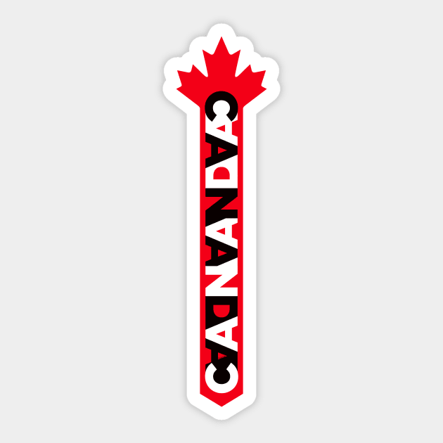 Canada 2 color ambigram Sticker by goldengallery